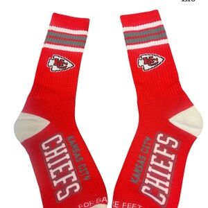 Kansas City Chiefs Red and Gray Crew Socks